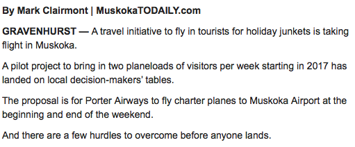 Muskoka Commercial Flights