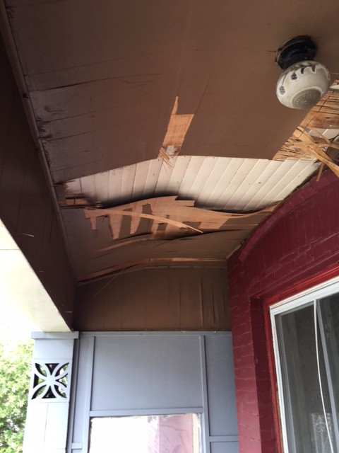Porch Ceiling Before