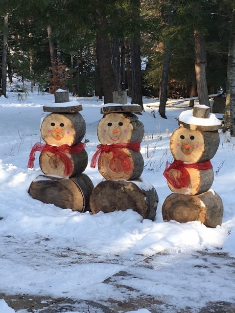 Log Snowmen